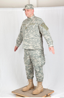  Photos Army Man in Camouflage uniform 6 20th century US Air force a poses camouflage whole body 0002.jpg